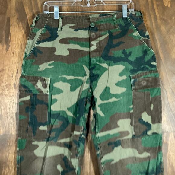 Vanguard Army Battle Unisex Trousers BDU Green Woodlands Camo Uniform Small R - Picture 2 of 11